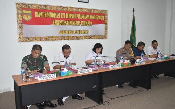 Rapat Koordinasi Tim Penanganan Konflik Sosial… Ini Ulasannya..?
