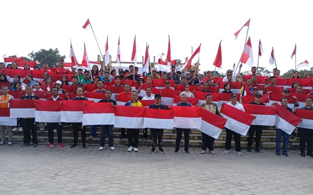 Pemkab Gumas Gelar Kegiatan Pencanangan Gerakan Pembagian 10 Juta Bendera Merah Putih Tahun 2024
