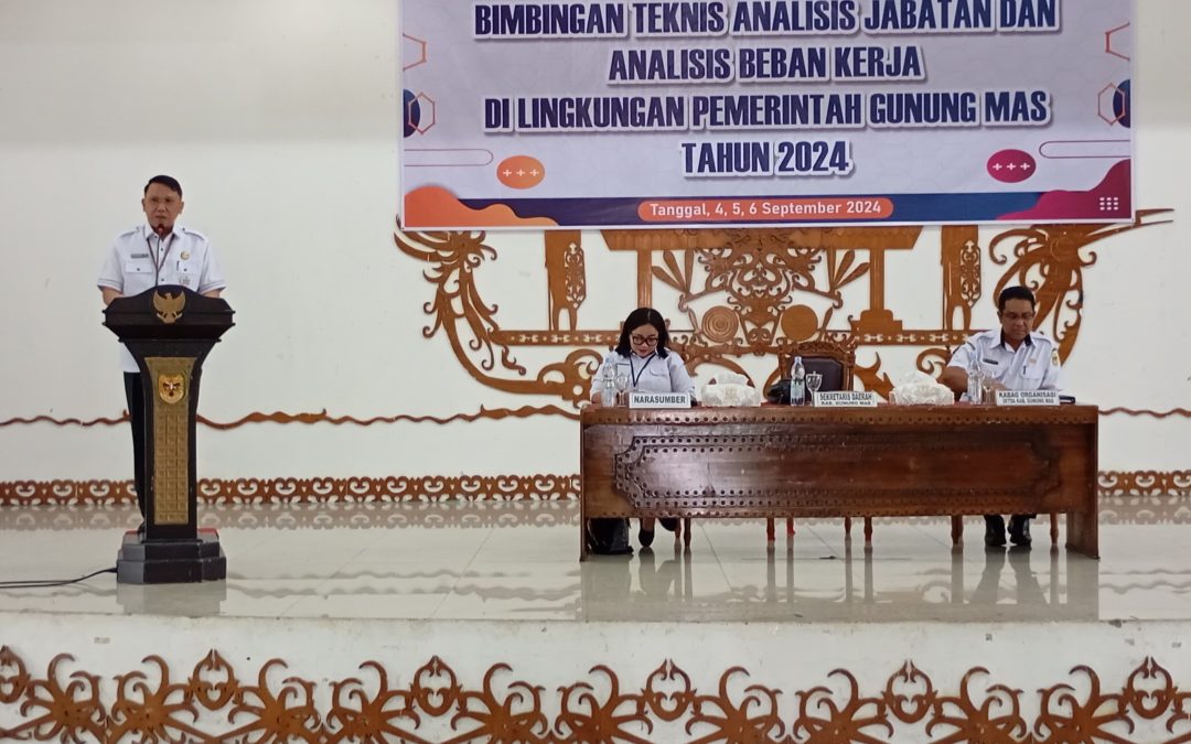 Setiap Perangkat Daerah Wajib Membuat Anjab Sesuai Tupoksi