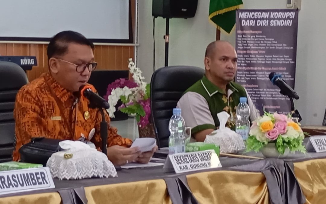 Sekda Gumas Membuka Kegiatan Ekspos dan FGD Penyusunan Rencana Perlindungan dan Pengelolaan Lingkungan Hidup