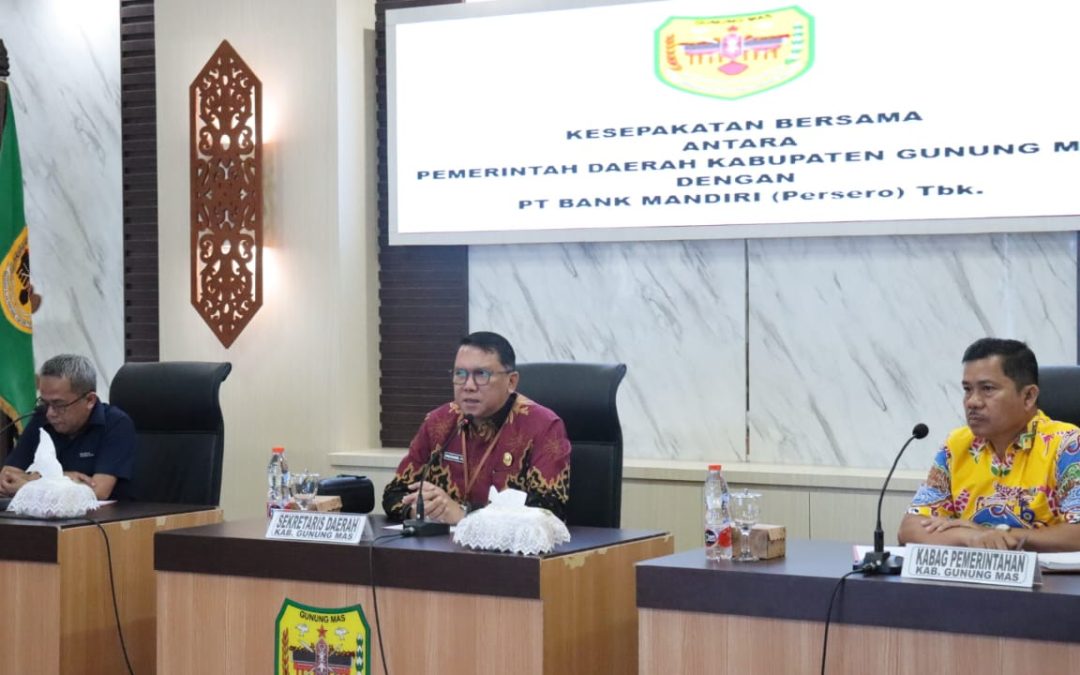 Sekda Pimpin Rapat Pembahasan Kerja Sama Daerah antara Pemkab Gumas dengan PT Bank Mandiri Tbk