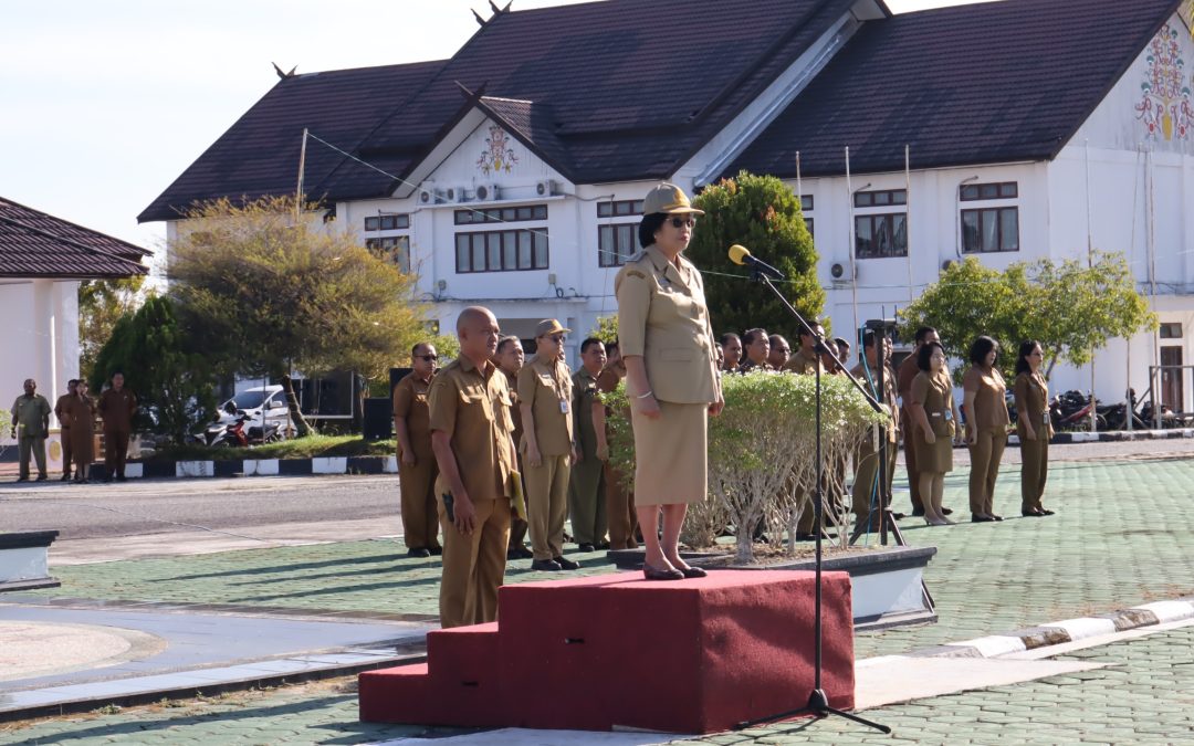 Wakil Bupati Gumas Pimpin Apel Perdana Bersama ASN