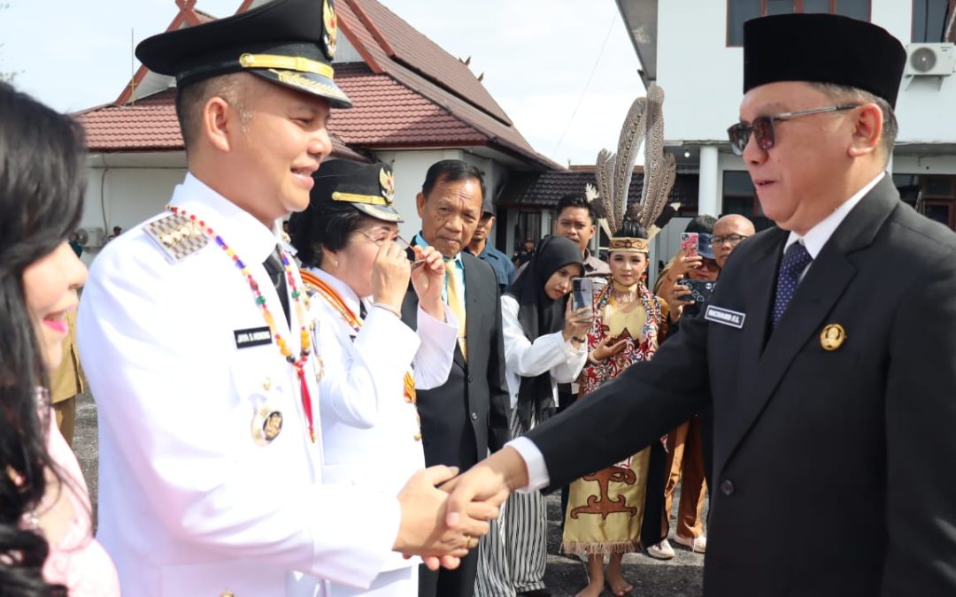 Sekda Pimpin Acara Penyambutan Bupati dan Wakil Bupati Gumas