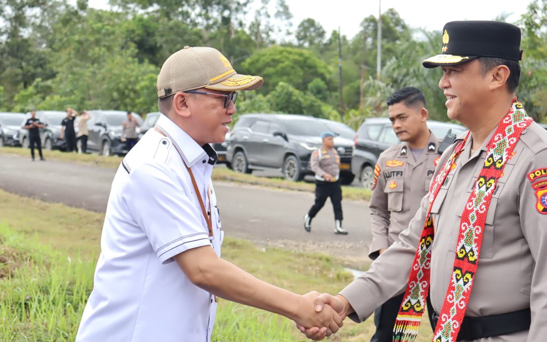 Sekda Gunung Mas Bersama Forkopimda Sambut Kunjungan Kerja Kapolda Kalteng di Mapolres Gunung Mas