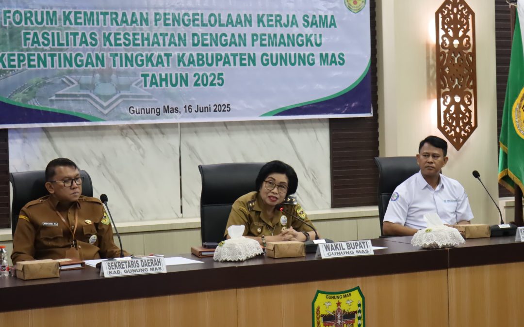 Wakil Bupati Gumas Pimpin Rapat Forum Kemitraan Pengelola Kerjasama Fasilitas Kesehatan