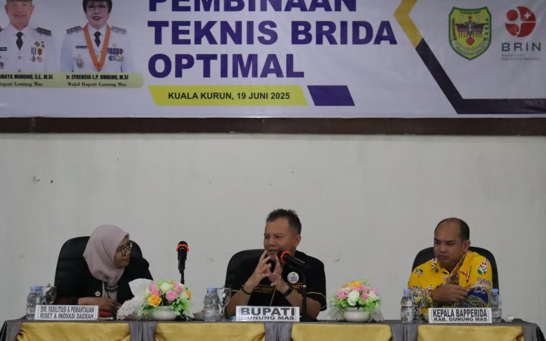 Bupati Gunung Mas Resmi Membuka Kegiatan Pembinaan Teknis BRIDA Optimal
