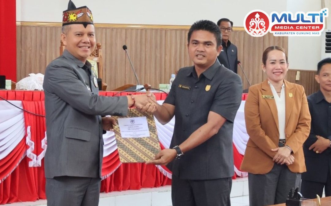RPJMD 2025–2029 Disetujui, Pemkab dan DPRD Gunung Mas Tandatangani Persetujuan Bersama