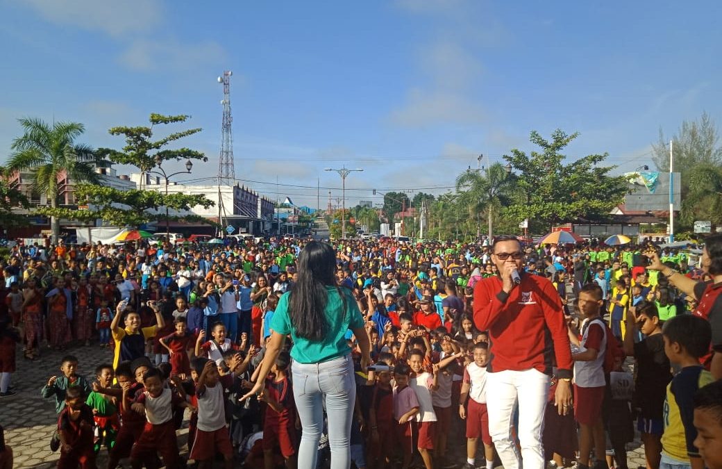 Hut “PGRI dan HGN” ke -73 diramaikan dengan jalan sehat bersama