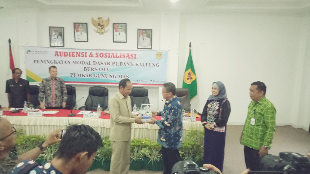 PT. BANK Kalteng adakan Audiensi dan Sosialisasi Peningkatan Modal Dasar Dengan Pemkab Gumas