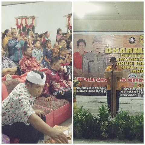 Peringati Hari Dharma Shanty, Ratusan Umat Hindu Penuhi Balai Bintang Lampang Patentuk Kalampangan