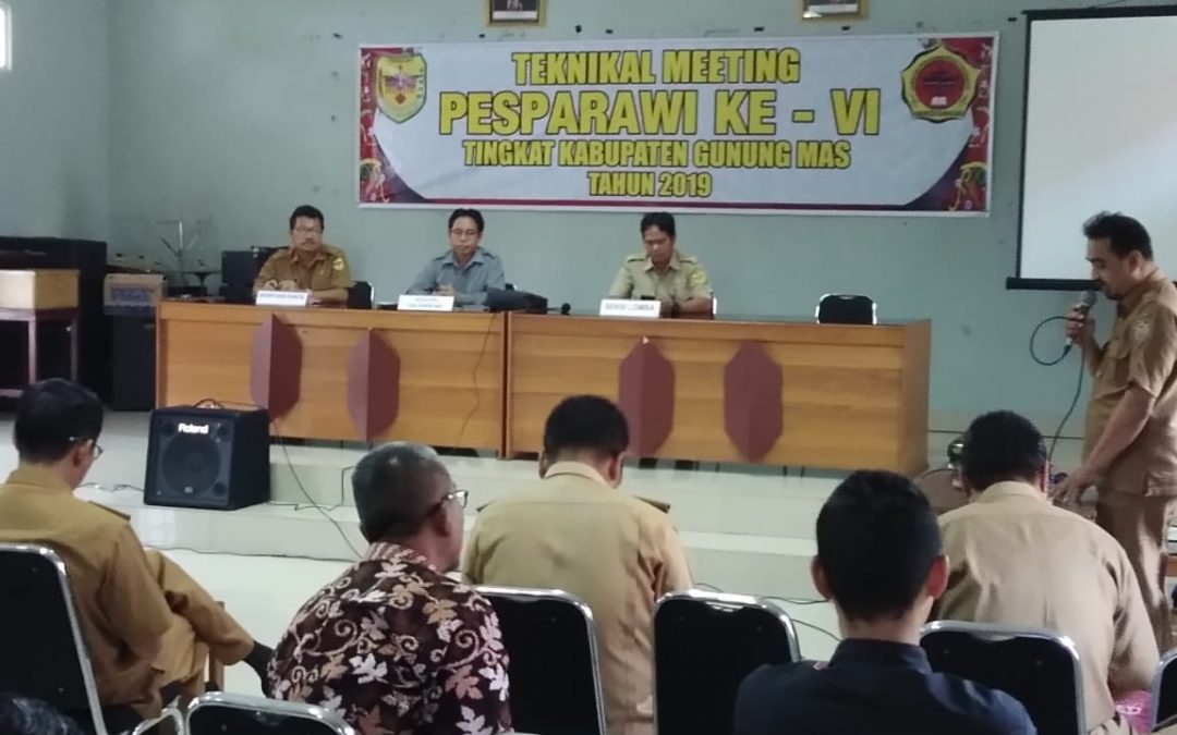 Teknikal Meeting PESPARAWI Ke-IV Tahun 2019 Tingkat Kabupaten Gunung Mas