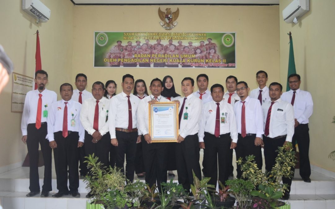 PN, Kuala Kurun Mendapat Penghargaan Nilai “A” Excellent