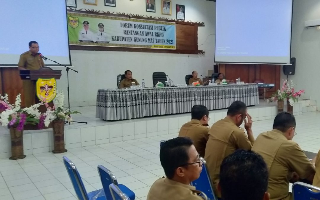 “Forum Konsultasi Publik” Penyempurnaan  Terhadap Rancangan Awal RKPD 2021