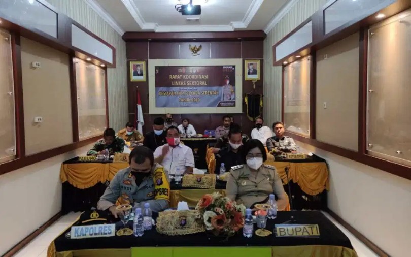 Wabup Gumas Ikuti kegiatan Rakor Lintas Sektor Kesiapan PAM Pilkada 2020