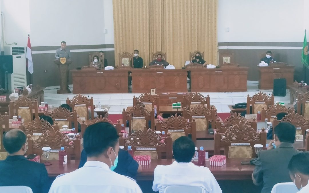 Rapat Paripurna, Penyampaian Pidato Pengantar Nota Keuangan dan RAPBD Tahun Anggaran 2021 oleh Bupati Gunung Mas