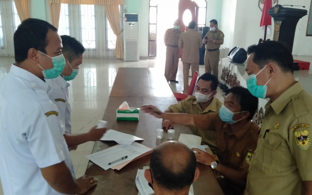 Evaluasi Susulan Tahap III Berupa Tes Urine Bagi PTT ,Dengan Mematuhi Prokes Covid-19