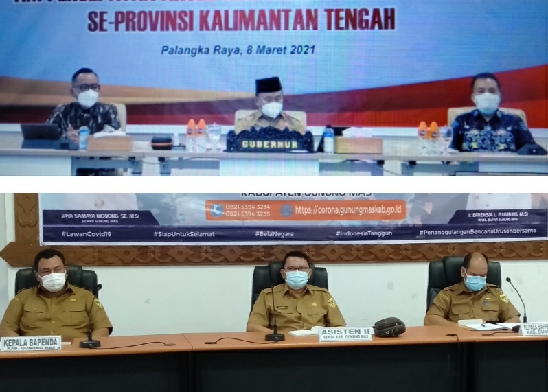 Pemkab Gumas Ikuti Rakorwil TPAKD, Secara Virtual