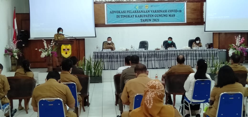 Wabup Gumas Buka Advokasi Pelaksanaan Vaksinasi Covid- 19