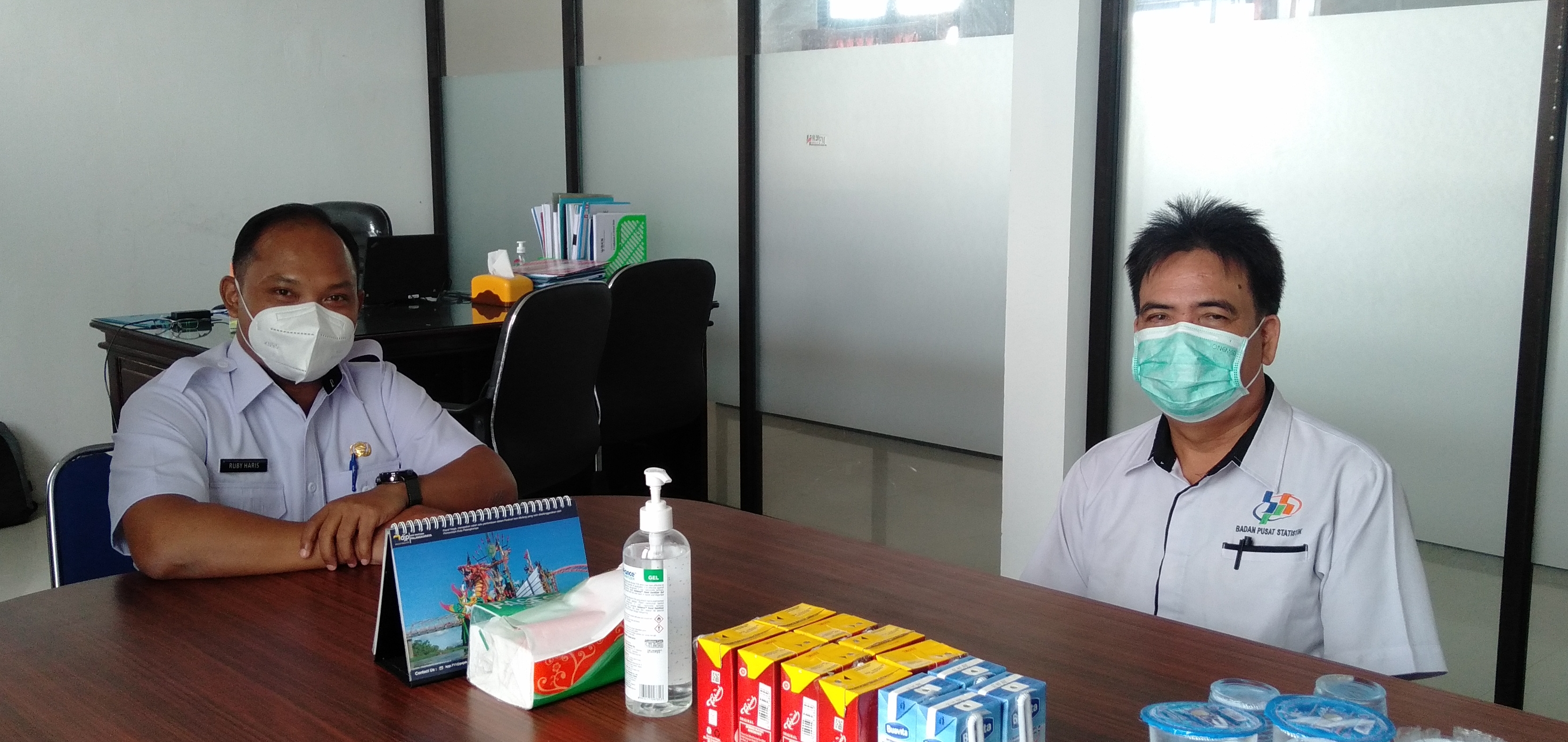 BPS dan Dinas Kominfosantik Gumas Terus Tingkatkan Kerjasama