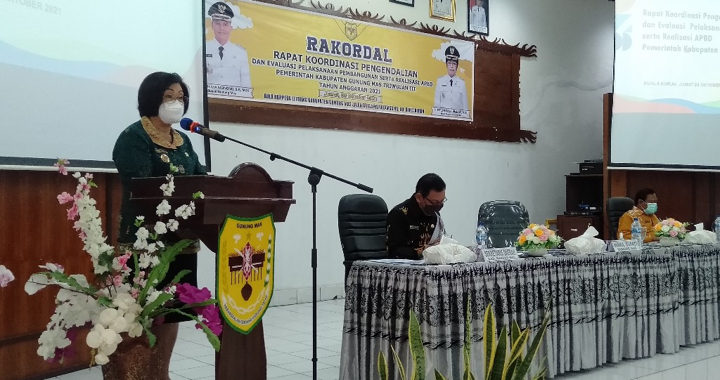 Wakil Bupati Gumas Buka Rakordal Sekaligus Evaluasi Pelaksanaan APBD Tahun 2021