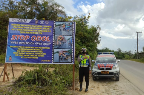 Polres Gumas Ingatkan, Kendaraan Angkutan Tidak Melakukan “ODOL”