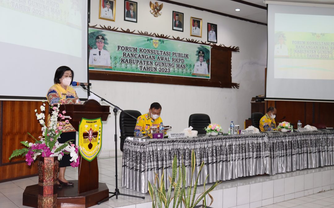 Wabup Gumas buka Forum Konsultasi Publik Rancangan Awal RKPD