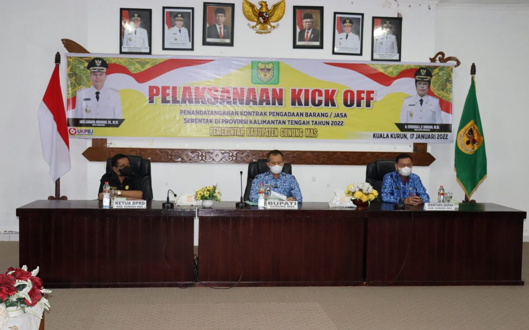 Kick Off Penandatanganan Kontrak Barang dan Jasa di Lingkungan Pemkab Gumas
