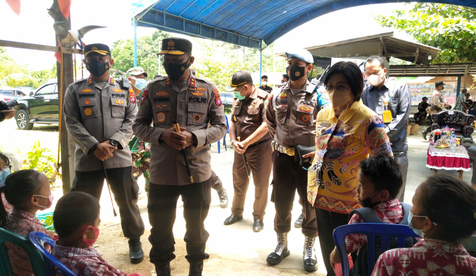 Kapolda Kalteng Tinjau Vaksinasi Massal di Tewah