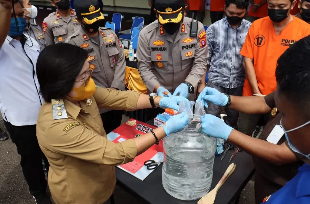 Wakil Bupati Gumas Hadiri Pemusnahan Sabu