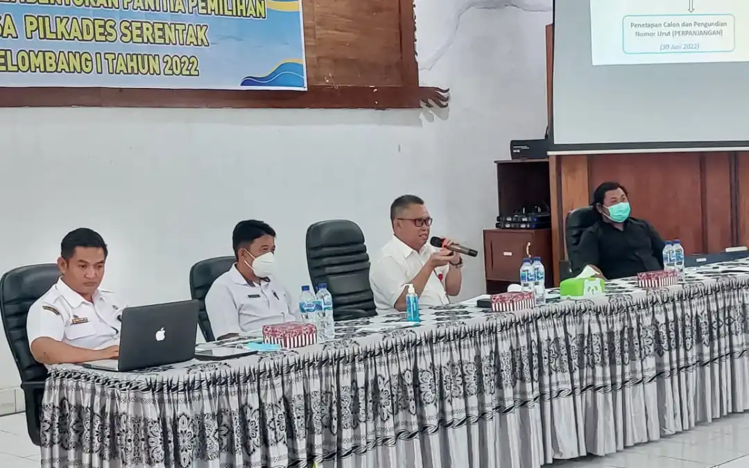 Rapat fasilitas pembentukan panitia pemilihan desa pilkades serentak gel I tahun 2022