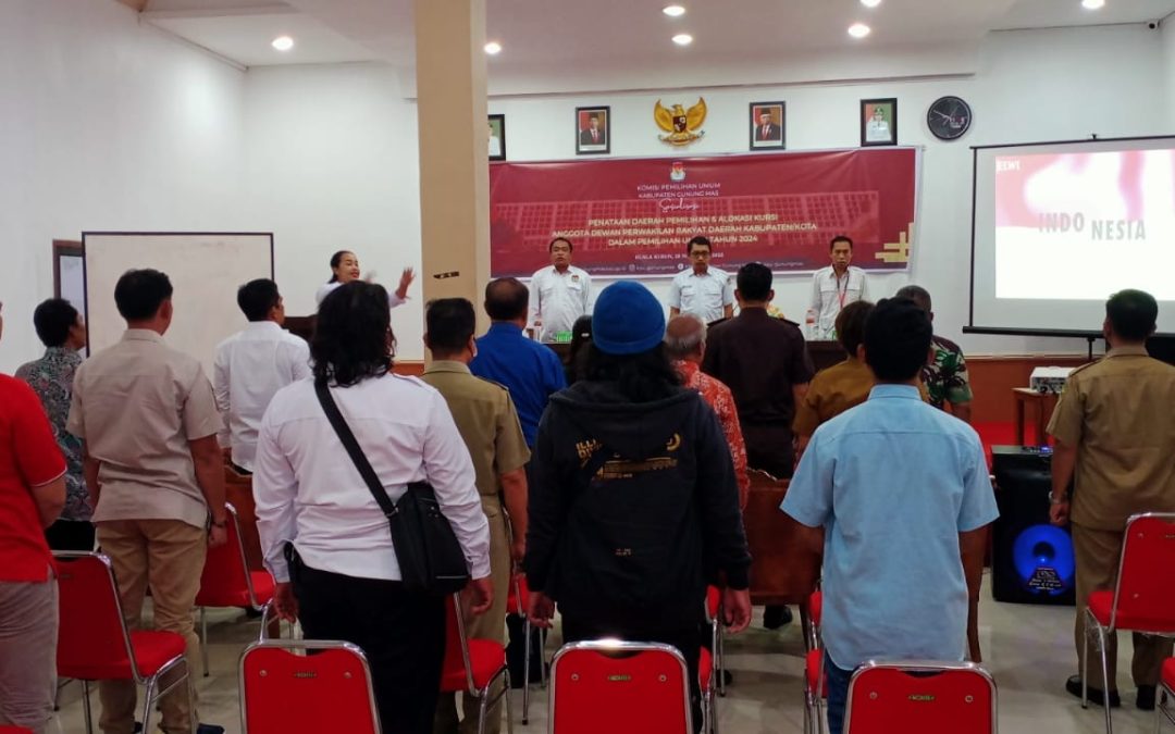 KPU Gumas Gelar Sosialisasi  Penataan Daerah Pemilihan dan Alokasi Kursi Anggota Dewan Perwakilan Rakyat Daerah
