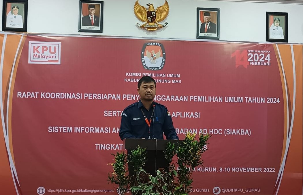 KPU Gunung Mas Gelar Rapat Koordinasi dengan Camat dan Kades
