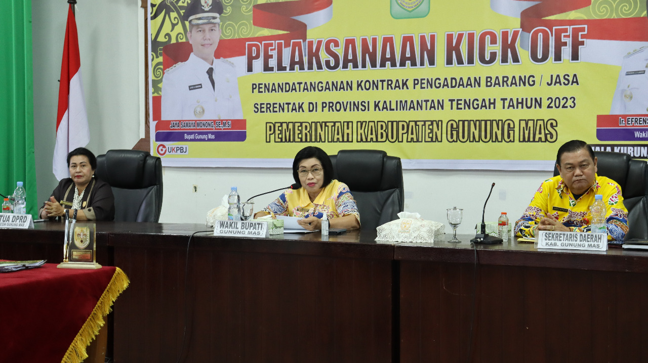 Pemkab Gunung Mas awali Pembangunan di Tahun 2023 melalui Pengadaan Barang dan Jasa