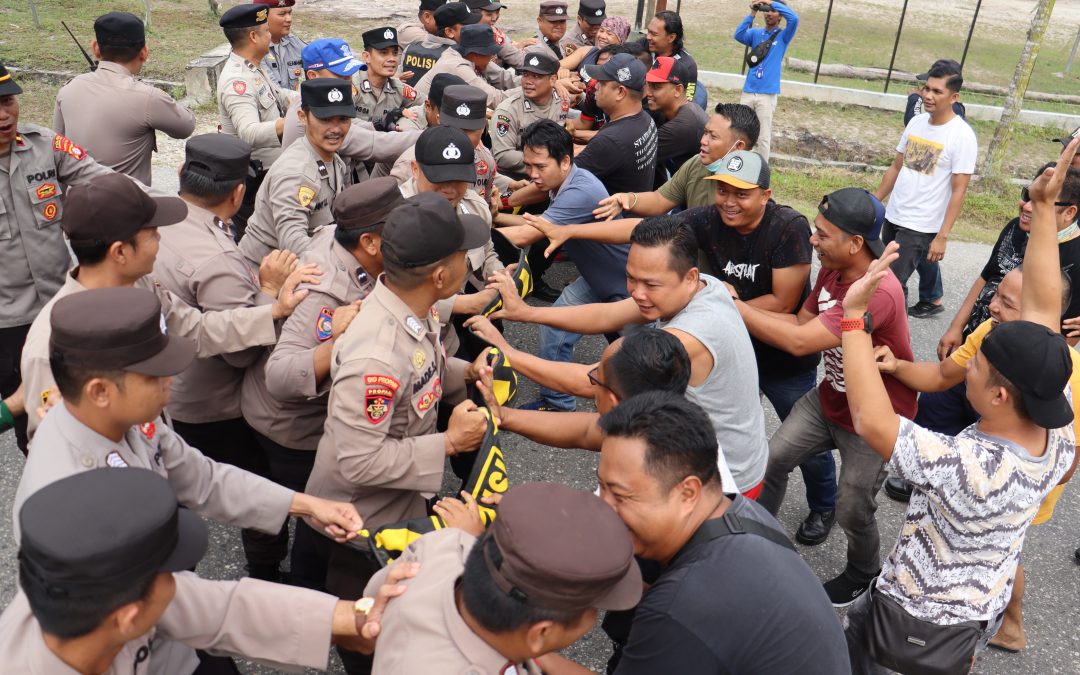 Jelang Pemilu 2024, Polres Gunung Mas Gelar Simulasi Sispamkota