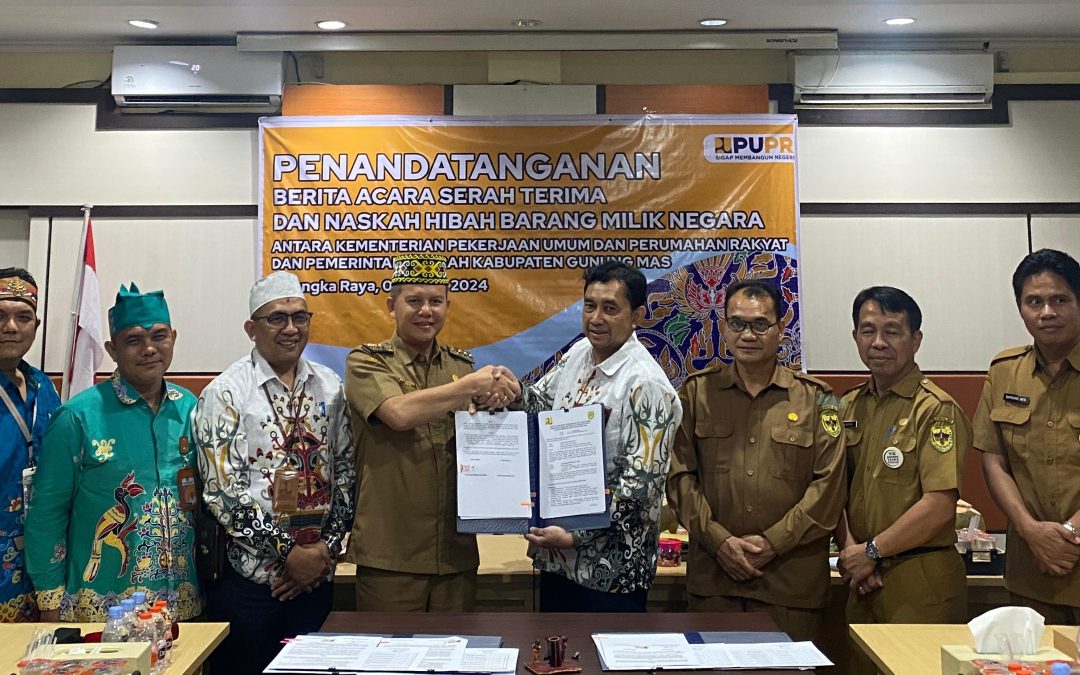 Pemkab Gunung Mas Mendapat Hibah Barang Rp8,7 Milyar