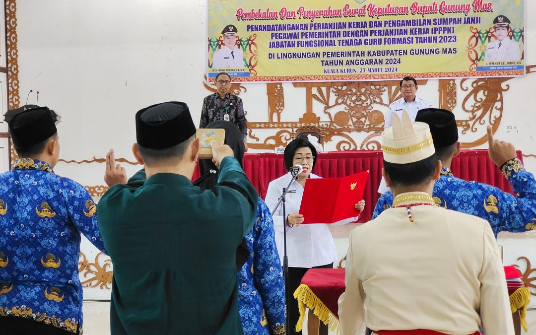 Wabup Gumas Lantik 316 PPPK Guru