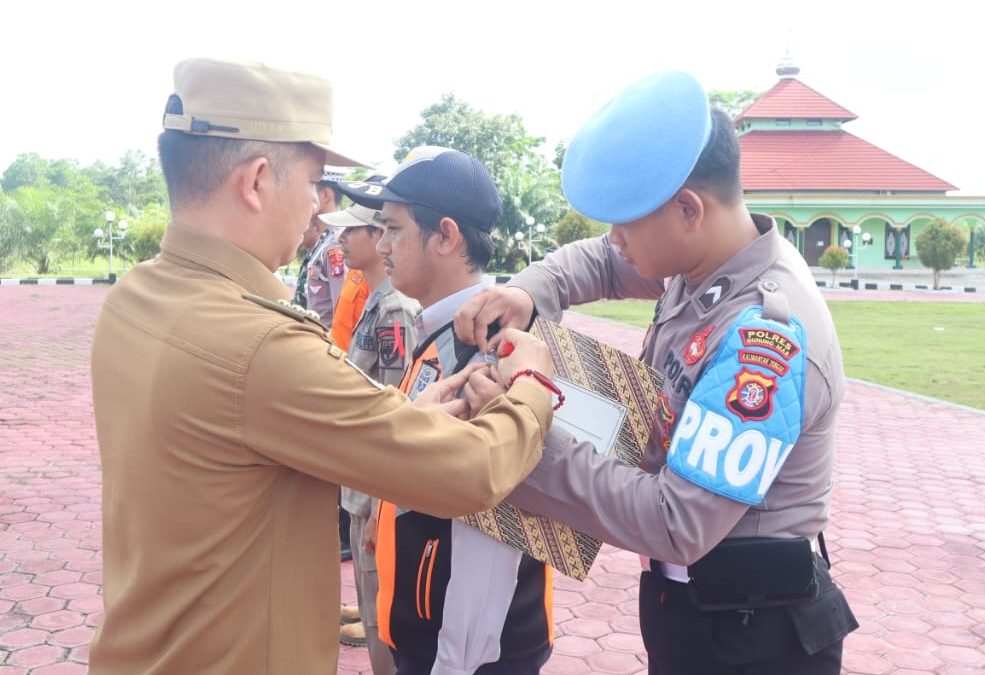 Pemkab Gumas Bersama TNI/Polri Gelar Apel Pasukan Operasi Ketupat