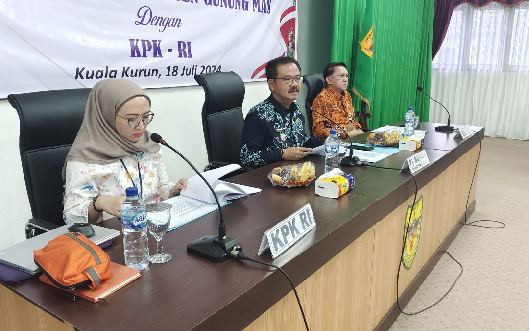 Pj. Bupati Gumas Hadiri Rapat Koordinasi Program Pemberantasan Korupsi Terintegrasi Tahun 2024