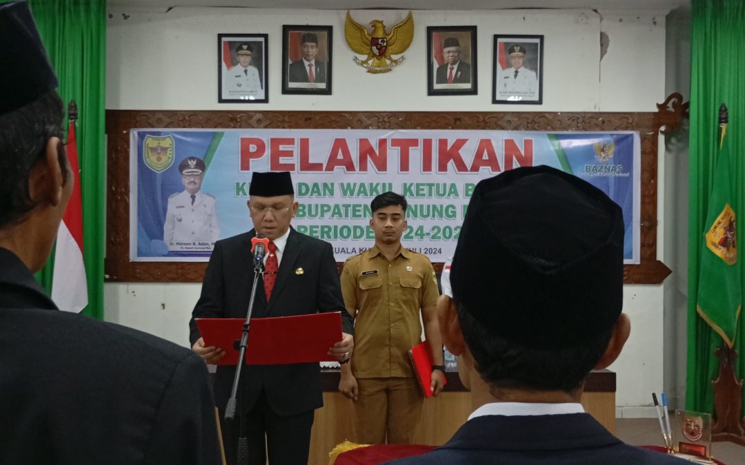 Sekda Melantik Pemimpin Baznas Kabupaten Gumas Peride 2024-2029
