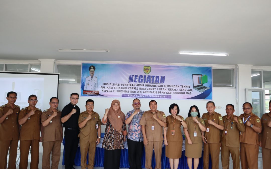 Pemkab Gumas Gelar Sosialisasi Penataan Arsip Dinamis dan Bimbingan Teknis Srikandi Versi 3 Tahun 2024