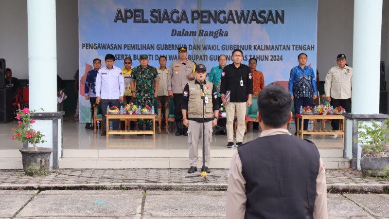 Bawaslu Gumas Gelar Apel Siaga Pengawas Pemilu