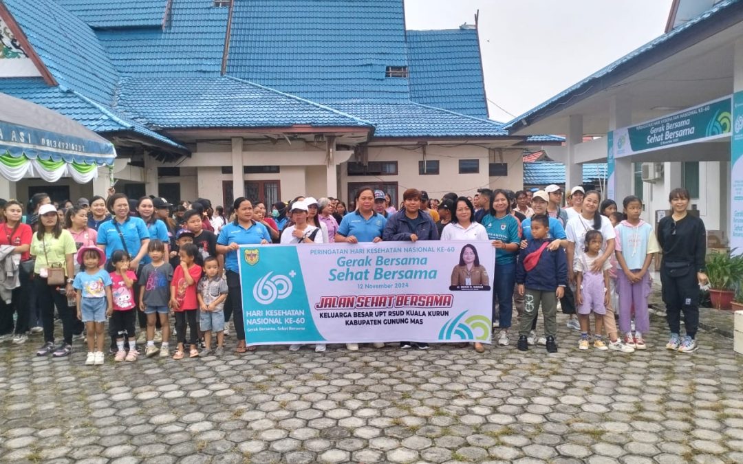 Perayaan Puncak HKN Ke-60 , UPT RSUD Kuala Kurun adakan Jalan Sehat bersama