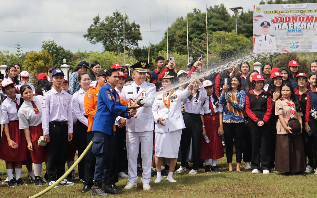 Peringati Hari OTDA dan Hari Kesiapsiagaan Bencana, Pemkab Gumas Gelar Simulasi Penanggulangan Bencana