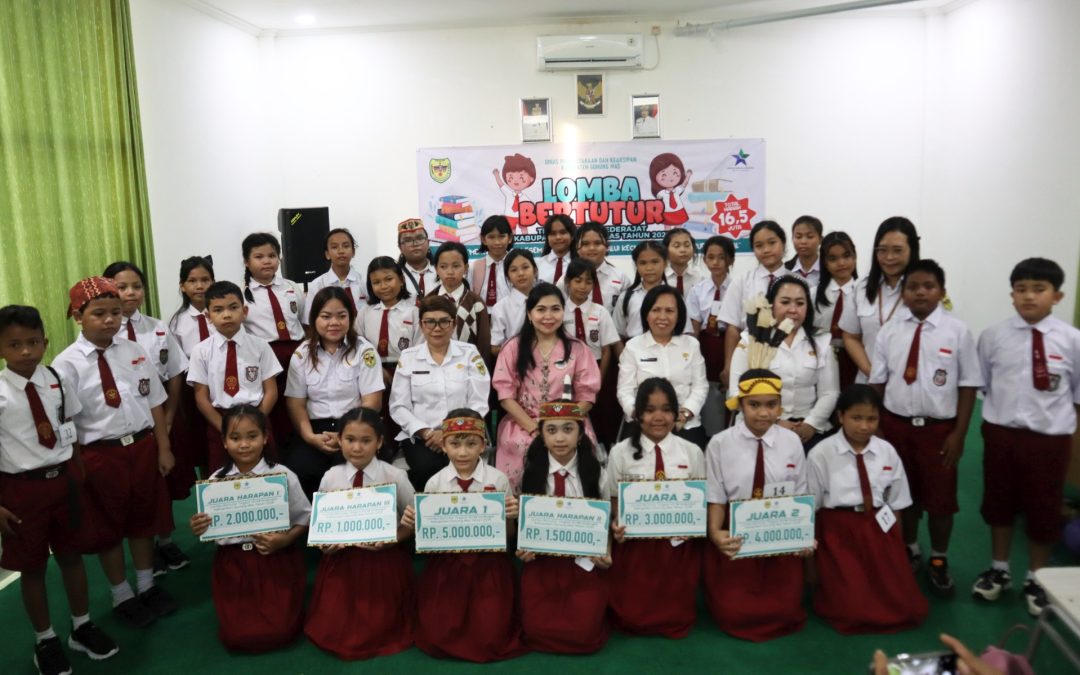 Dispuskersip Gumas dan Bunda Literasi Gelar Lomba Bertutur Tingkat SD/MI