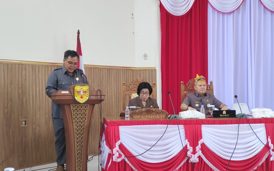 Bupati Gumas Hadiri Pandangan Umum Fraksi Pendukung DPRD Kab. Gumas