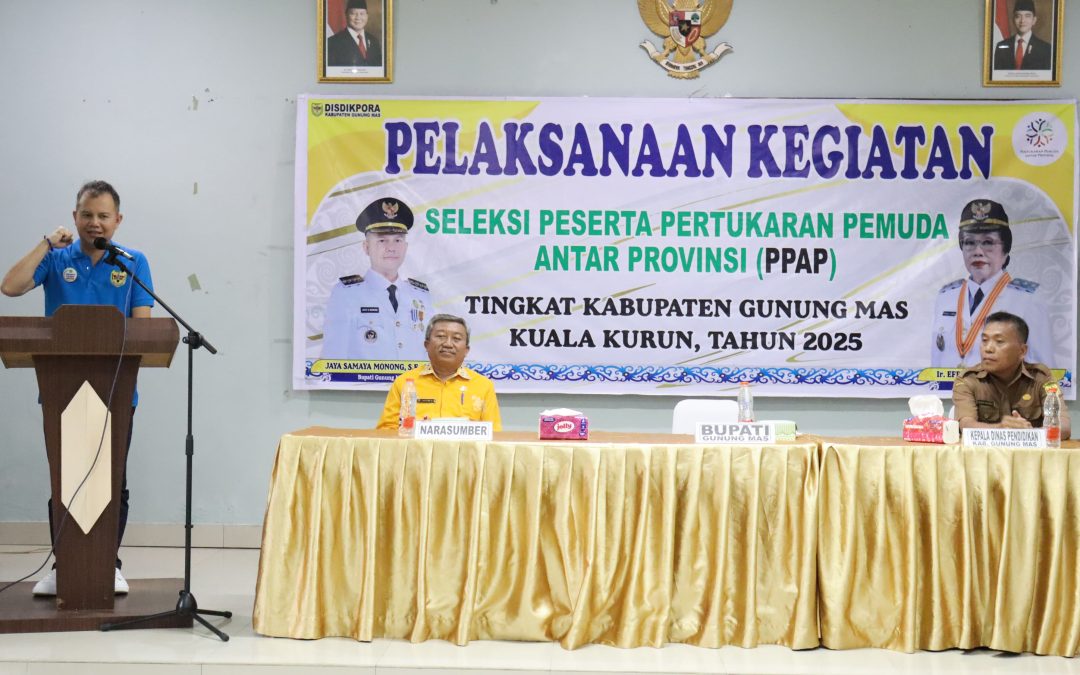 Bupati Gumas Membuka Kegiatan Seleksi Pertukaran Pemuda Antar Provinsi
