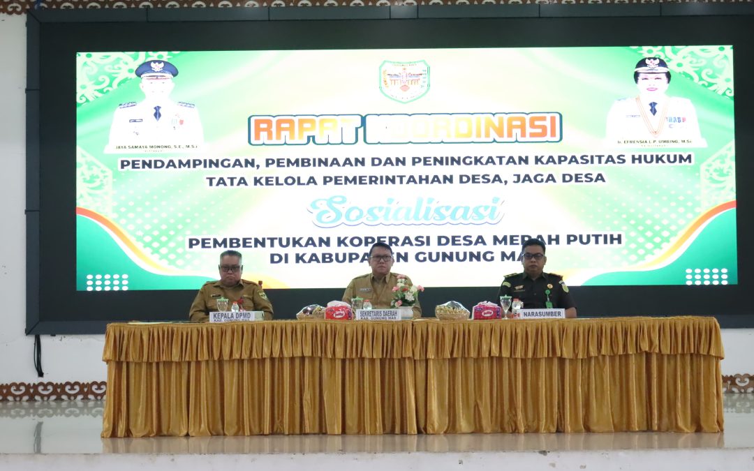 Sekda Gumas Resmi Membuka Kegiatan Rakor Pendampingan Dan Peningkatan Kapasitas Hukum Tata Kelola Pemerintahan Desa