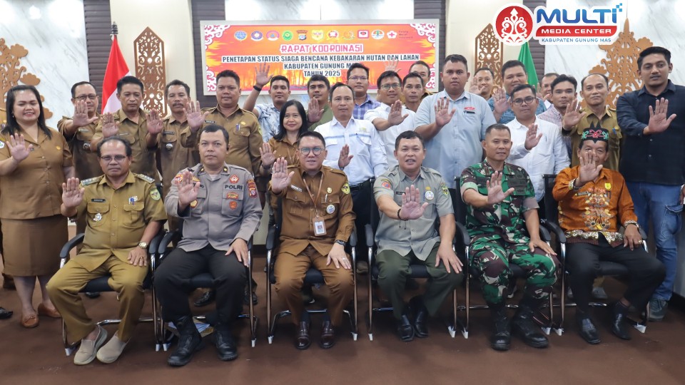 Pemkab Gumas Tetapkan Status Siaga Karhutla 2025: Sekda Richard Pimpin Rapat Koordinasi