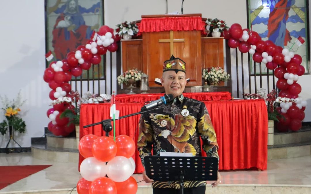Bupati Gunung Mas Hadiri Deklarasi Gereja Ramah Anak dan Remaja di Gereja Estomihi
