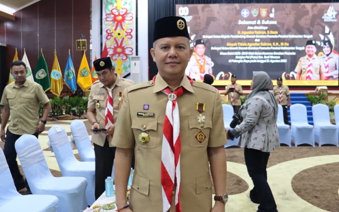 Jaya Samaya Monong Resmi Dilantik Sebagai Ketua Mabicab Gerakan Pramuka Kabupaten Gunung Mas Masa Bakti 2025-2030